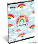 Lizzy Card Szivárványos tűzött füzet A/5, 40 lap vonalas, Lollipop Happy Rainbow (LIZ-22967358) - mesescuccok