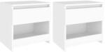 vidaXL Noptiere, 2 buc. , alb, 40x30x39 cm, PAL (803444)