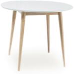 WIPMEB LARSON asztal 90x90 fehér/tölgy fehérített - sprintbutor
