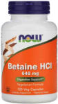 NOW Betaine HCL (Clorhidrat de Betaina), 648 mg, Now Foods, 120 capsule