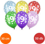 PartyDeco S. r. o Lufi, nagy csomag, évszámos (9), metál, 50 db/cs/vegyes színekben
