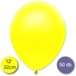 Globos Lufi (metál) citrom sárga, 32cm, 50 db/cs