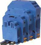 Tracon Electric Nullavezető ipari sorozatkapocs, csavaros, sínre, kék 35-150mm2, 1000VAC, 309A (TSKA150-K)