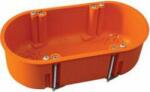 Tracon Electric Gipszkarton doboz, dupla, fedél nélkül, narancssárga 140×65×45mm (GD71D)