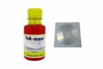 Ink-Mate Flacon Cerneala Ink-Mate Compatibil Canon 1x100ml GI-46Y Galben, 1buc Cdr Maxell cu plic