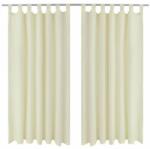 VidaXL Draperii micro-satin cu bride, 140 x 245 cm, crem, 2 buc (130358) - izocor