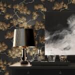 Dutch Wallcoverings Tapet, negru și auriu, model pin WF121015 (437399)