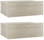 vidaXL Noptiere suspendate, 2 buc. , stejar sonoma, 40x30x15 cm, PAL (800313) - izocor