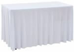 VidaXL Huse elastice de masă lungi, 2 buc. , alb, 120 x 60, 5 x 74 cm (133584) - izocor
