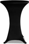 VidaXL Faţă de masă pentru mese înalte Ø 60 cm Negru Elasticizată 2 buc (241204)