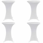 VidaXL Husă de masă cu picior Ø70 cm, 4 buc. , alb, elastic (279069) - izocor