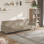 vidaXL Canapea extensibilă 2 locuri, gri deschis, microfibră (340679) Canapea