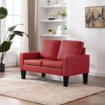 vidaXL Canapea cu 2 locuri, roșu, piele ecologică (288756) Canapea