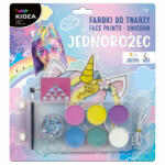 DERFORM Arcfesték, tégelyes, 13 db-os, pasztell, unikornis kiegészítőkkel, Kidea (DFM-FDTZUKA)