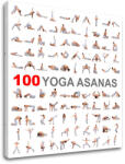  Tablou canvas motivațional 100 Yoga asanas (tablouri moderne) (XOBMT060E12)