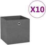 vidaXL Cutii depozitare, 10 buc. , gri, 28x28x28 cm, material nețesut (325193) - comfy