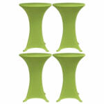 VidaXL Husă elastică pentru masă, 4 buc. , verde, 70 cm (279088) - izocor
