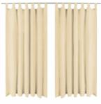 VidaXL Draperii micro-satin cu bride, 2 buc, 140 x 225 cm, bej (132217) - izocor