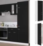 vidaXL Dulap pentru frigider, negru, 60 x 57 x 207 cm, PAL (802539)