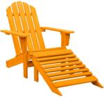 vidaXL Scaun de grădină Adirondack otoman portocaliu lemn masiv brad (315868) - comfy