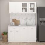vidaXL Set mobilier de bucătărie din 4 piese, alb, PAL (3067655)