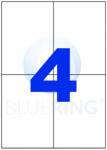 Bluering Etikett címke, 105x148mm, 100 lap, 4 címke/lap Bluering® (BRET113) - cartridge