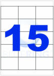 Bluering Etikett címke, 70x50, 8mm, 100 lap, 15 címke/lap Bluering® (BRET121) - cartridge