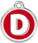 Red Dingo Rozsdamentes D betű mintás acél biléta