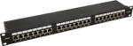 Pulsar RP-F24V6 19" patch panel; 24 port; cat6; árnyékolt; tehermentesítővel; 90 fokos modulok (RP-F24V6)