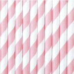 PartyDeco S. r. o Szívószál papírból, piros, fehér pöttyös 19, 5cm/10 db