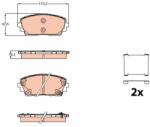 TRW set placute frana, frana disc TRW GDB2160 (GDB2160)