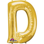 Amscan Фолиев балон буква D златен 86 см