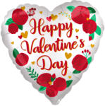 Amscan Джъмбо балон от фолио сърце с рози - Happy Valentines Day