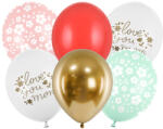 PartyDeco Латексови балони - Love you Mom микс 6 бр