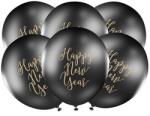 PartyDeco Черен балон - Честита Нова година/Happy New Year