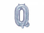 PartyDeco Балон от фолио Mini - Буква Q 35см холографичен