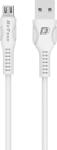 DeTech Кабел за данни DeTech DE-C27M, Micro USB, 1.0m, Бял - 40109 (40109)