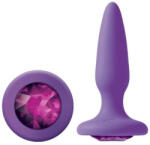 NS Novelties Dop Anal Cu Bijuterie Glams Mini Purple Gem, 8.5 Cm