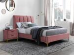 SIGNAL MEBLE Kárpitozott ágy MIRAGE VELVET 90 x 200 cm rózsaszín/arany