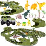 Majlo Toys Dino Track autópálya elemes autóval és dinoszauruszokkal 240 db